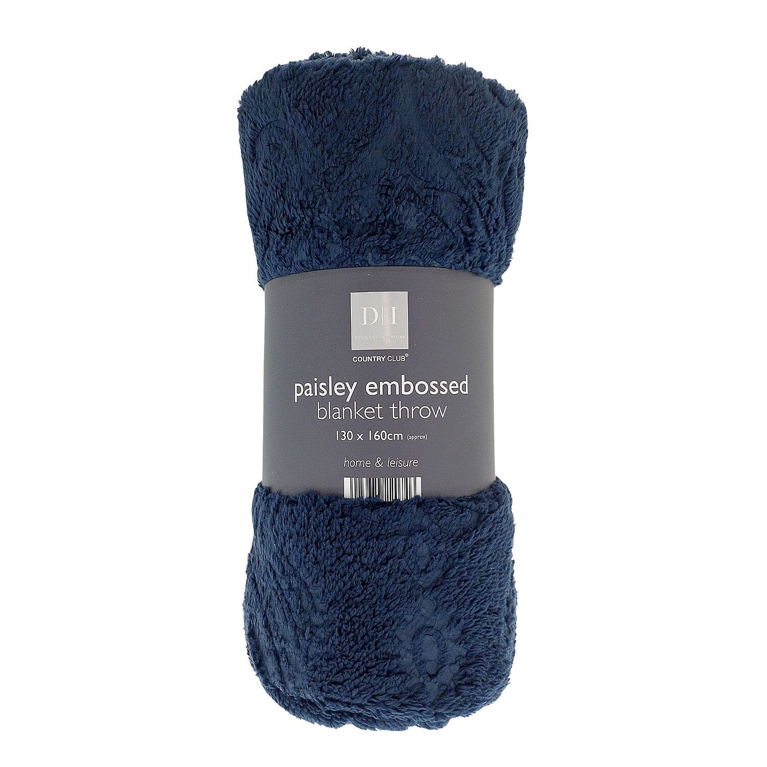 Paisley Embossed Sherpa Throw (Size 160x130 cm) - Crystal Teal