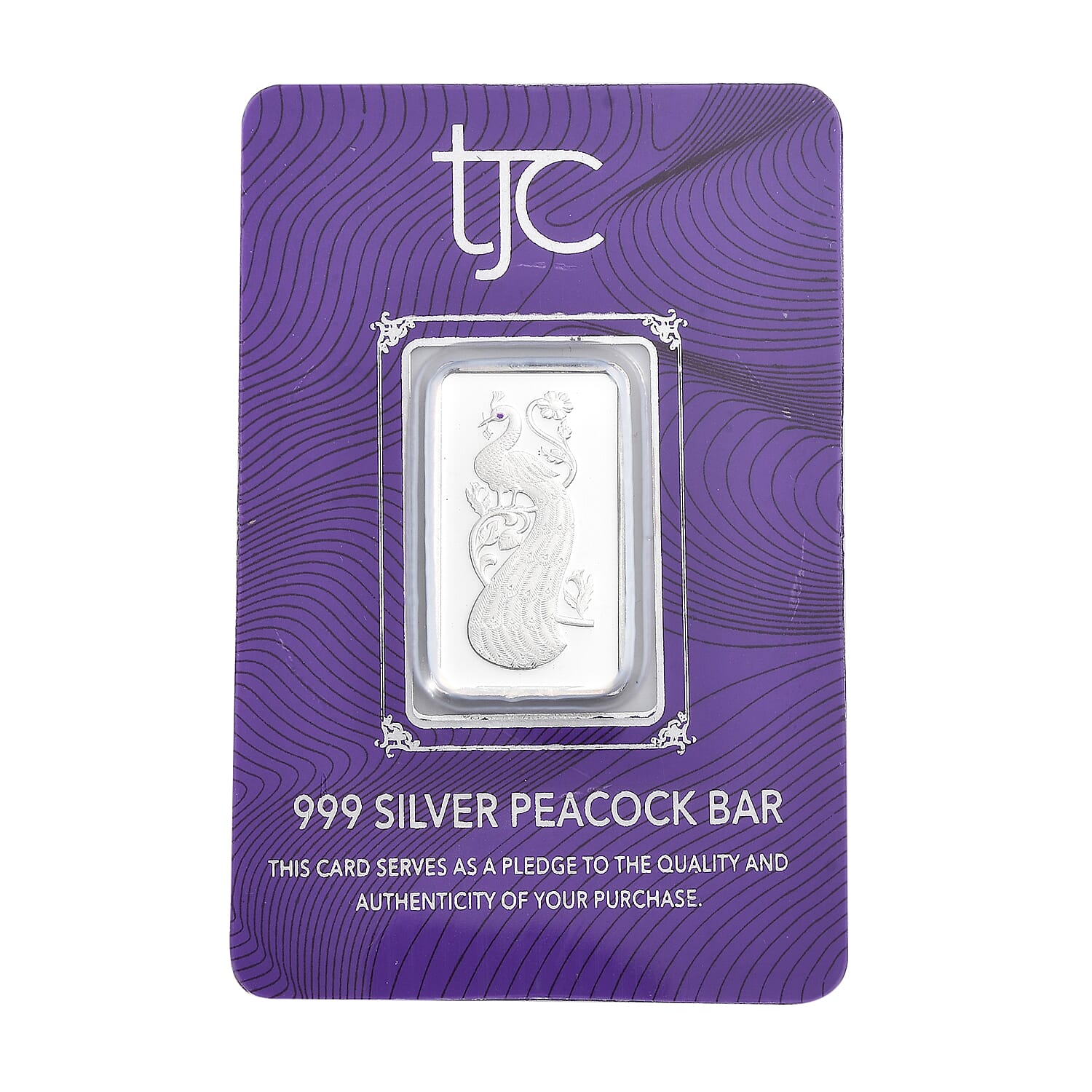999 Fine Silver Peacock Bar 5.00 Gms.