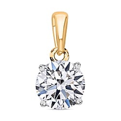 LUXURIANT 1 Ct. Lab Grown Diamond Solitaire Pendant in 9K White Gold SGL Certified