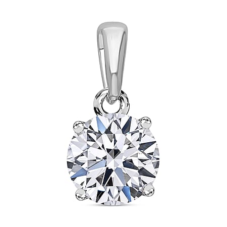 Luxuriant Diamond 1 Ct. Lab Grown Diamond Solitaire Pendant in 9K White Gold, SGL Certified