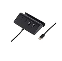 Intempo 4 Port USB Data Hub and Phone Holder - Black