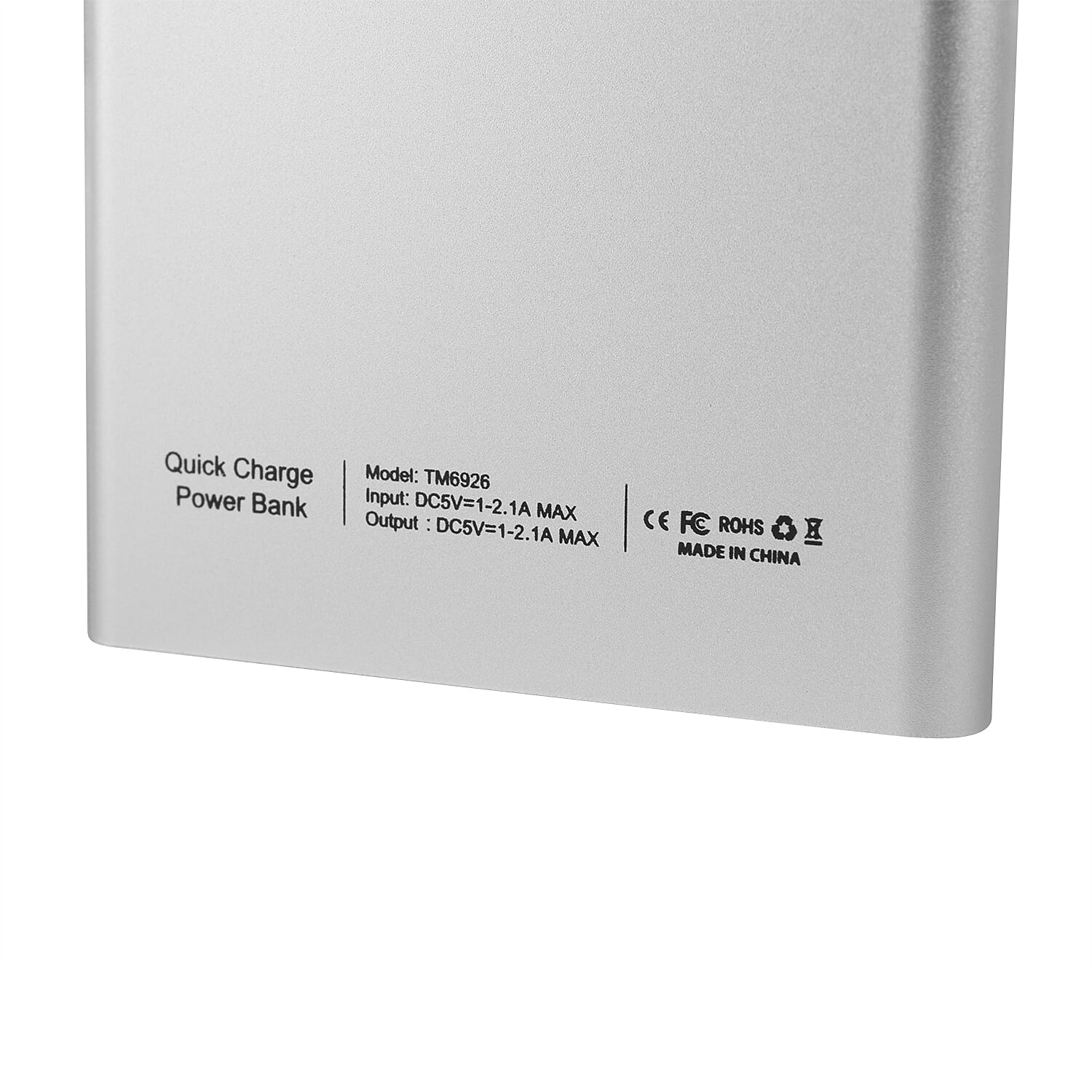 4000mAh Powerbank with Fast Charging - Silver