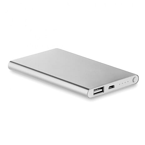 4000mAh Powerbank with Fast Charging - Silver
