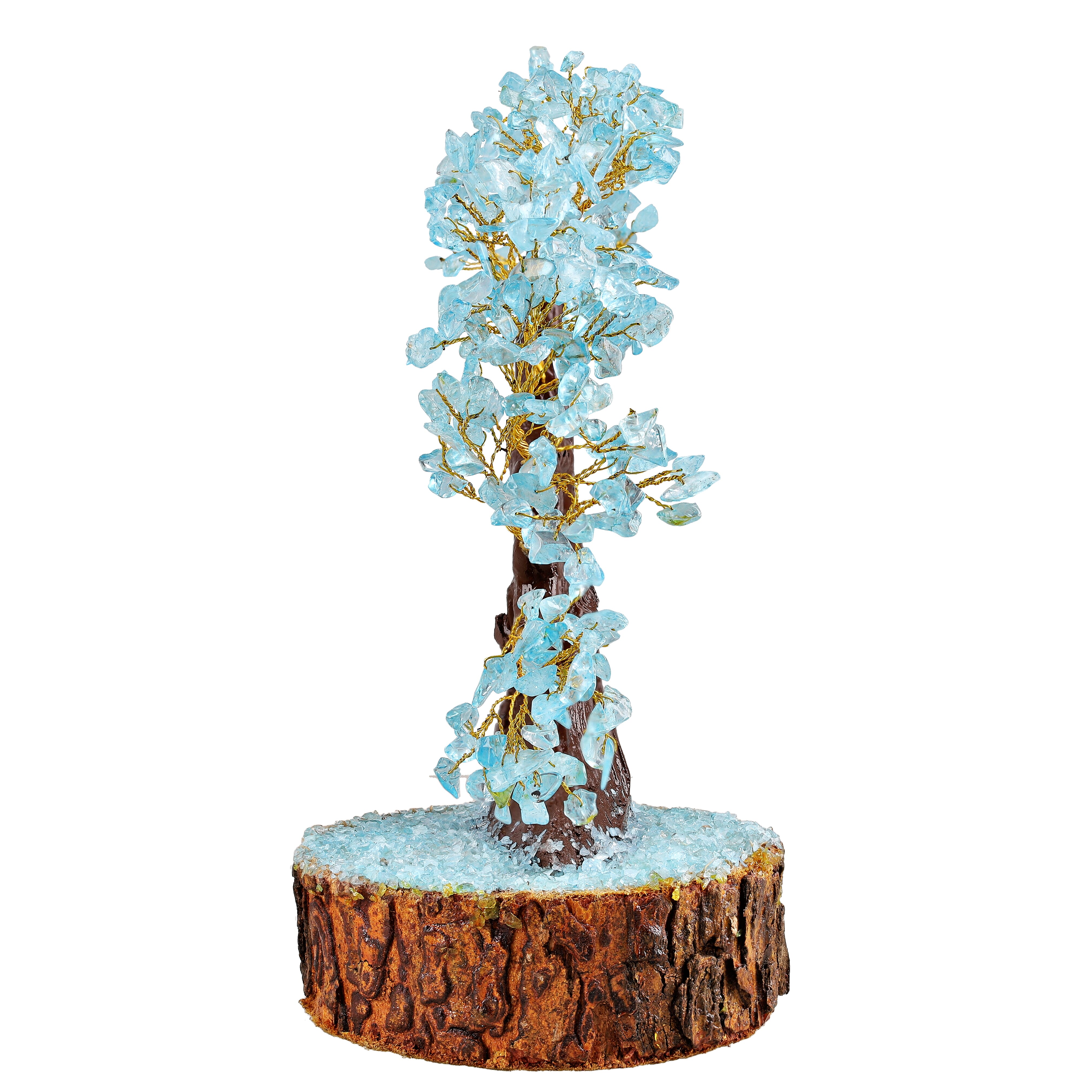 Handcrafted 300 Seven Chakra GemstoneDecorative Tree- Blue Handcrafted 300 Seven Chakra GemstoneDecorative Tree- Blue