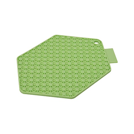Set of 4 Hexagonal Silicone Potholders - Green