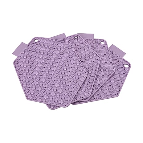 Set of 4 Silicone Pot Holders - Purple
