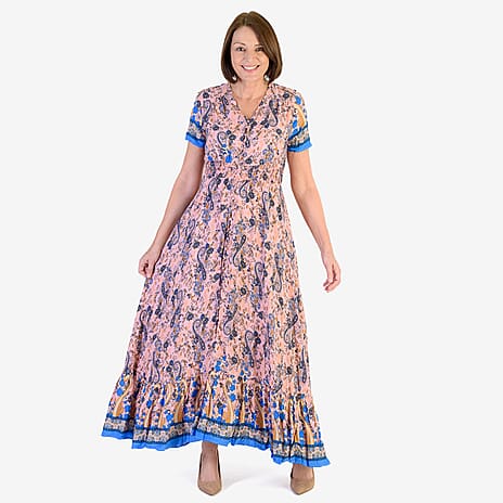 Anamor Rayon Woven Dress (Size - 10) - Pink