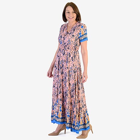 Anamor Rayon Woven Dress (Size - 10) - Pink