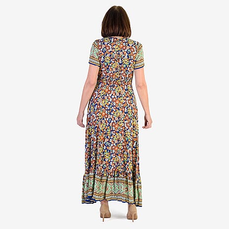 Anamor Rayon Woven Dress (Size - 12) - Green