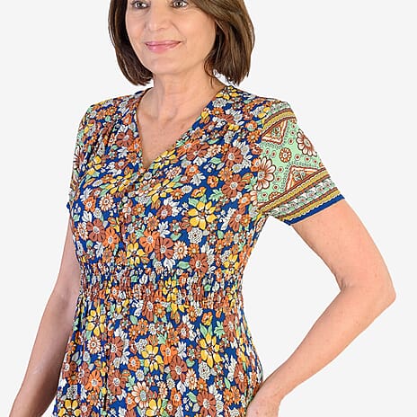 Anamor Rayon Woven Dress (Size - 12) - Green