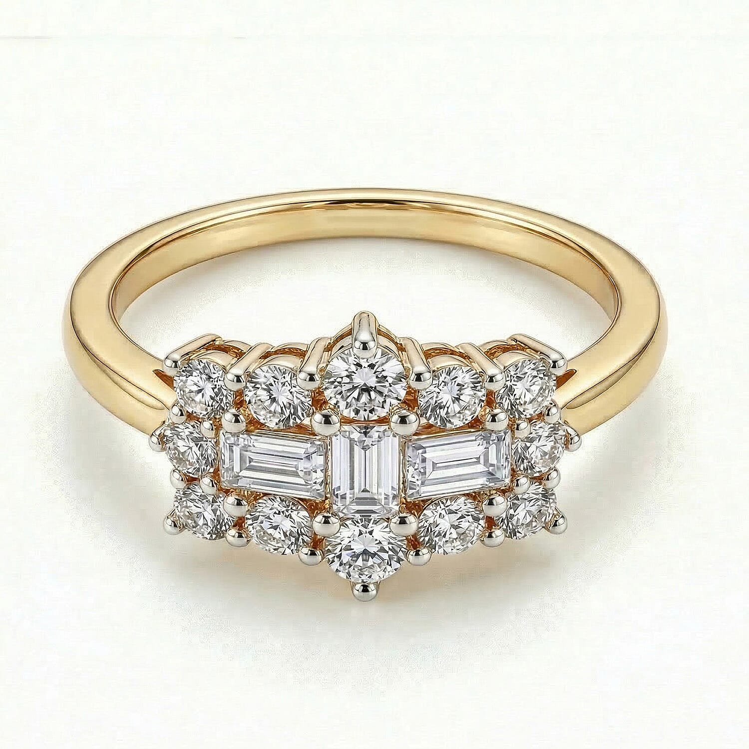 Luxuriant Diamond Lab Grown Diamond (SI-G/H) Boat Ring in Sterling Silver