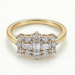 Luxuriant Diamond Lab Grown Diamond (SI-G/H) Boat Ring in Sterling Silver