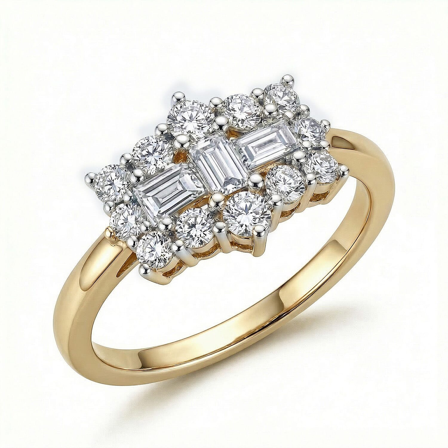 Luxuriant Diamond Lab Grown Diamond (SI-G/H) Boat Ring in Sterling Silver