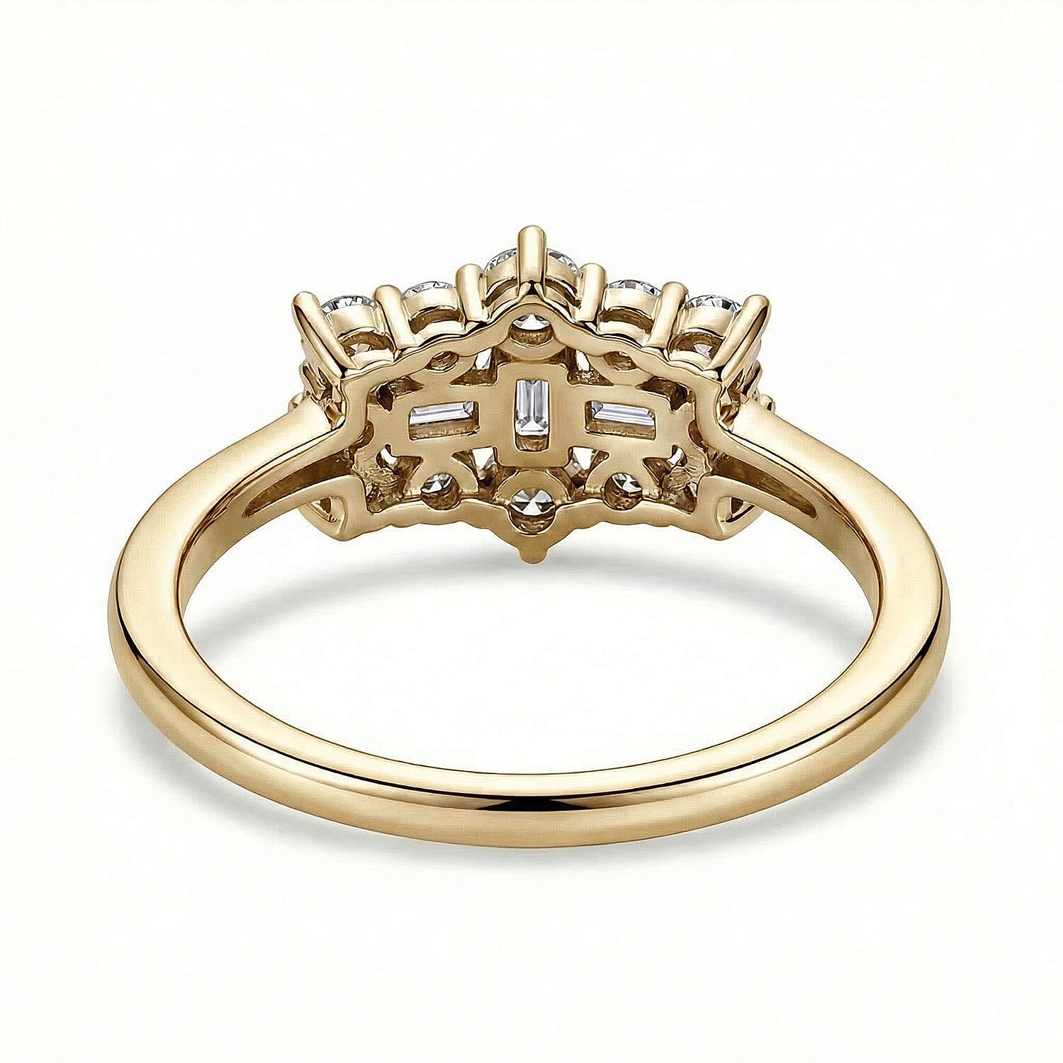 Luxuriant Diamond Lab Grown Diamond (SI-G/H) Boat Ring in Sterling Silver