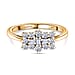 Luxuriant Diamond Lab Grown Diamond (SI-G/H) Boat Ring in Sterling Silver