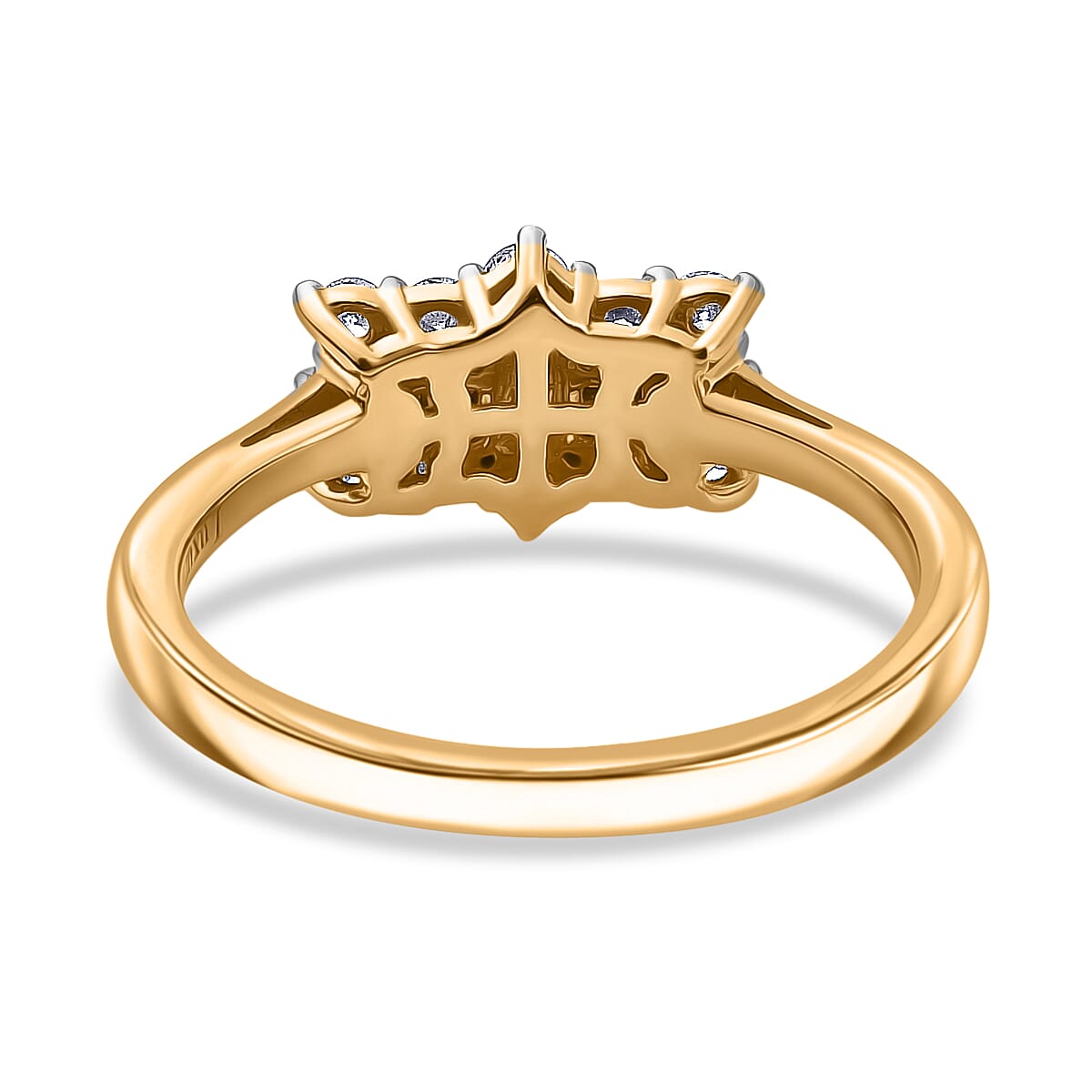 Luxuriant Diamond Lab Grown Diamond (SI-G/H) Boat Ring in Sterling Silver