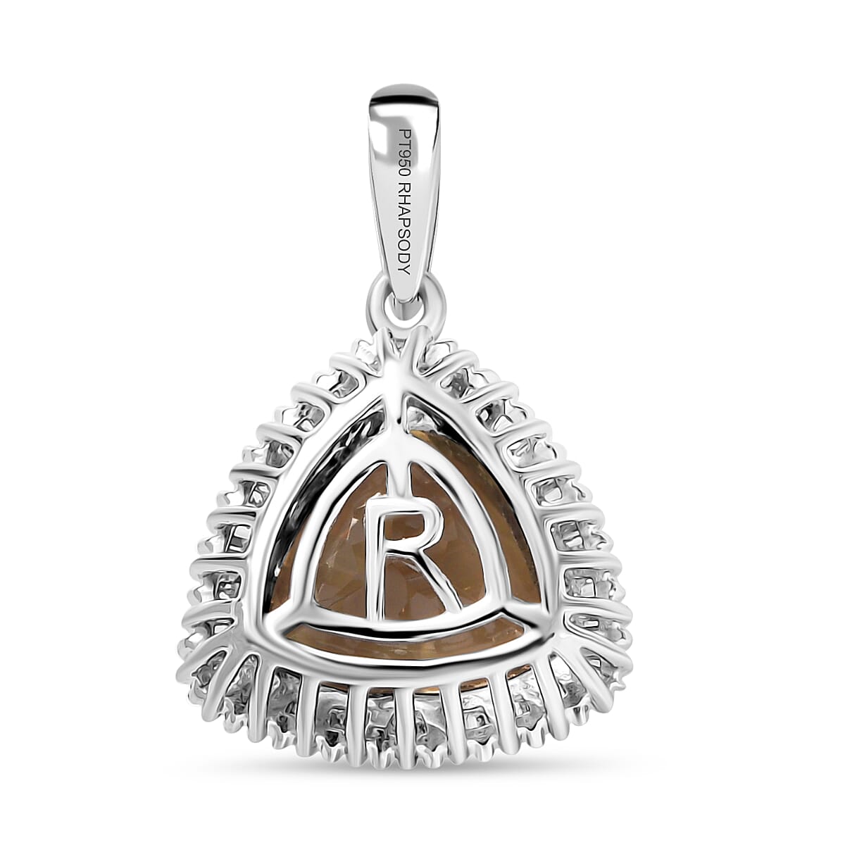 RHAPSODY 950 Platinum AAAA Turkizite (4.00 Ct) & White Diamond (0.33) (VS-E-F) Pendant 4.33 Ct. RHAPSODY 950 Platinum AAAA Turkizite (4.00 Ct) & White Diamond (0.33) (VS-E-F) Pendant 4.33 Ct.