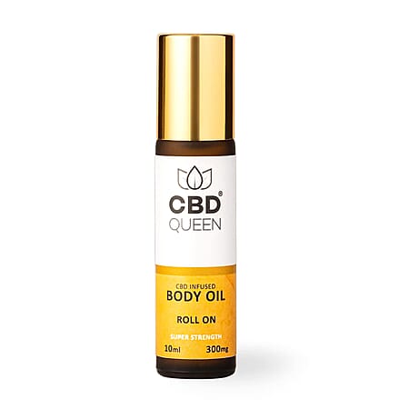 CBD Queen- CBD Infused Body Oil 300MG Roll On Super Strength - 10ml