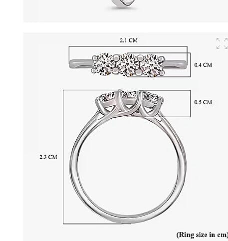 Luxuriant Diamond Lab Grown Diamond Trilogy Ring in Rhodium Overlay Sterling Silver 0.50 Ct. Luxuriant Diamond Lab Grown Diamond Trilogy Ring in Rhodium Overlay Sterling Silver 0.50 Ct.