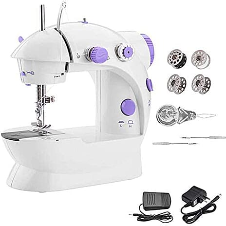 Electric Portable Mini Sewing Machine - White