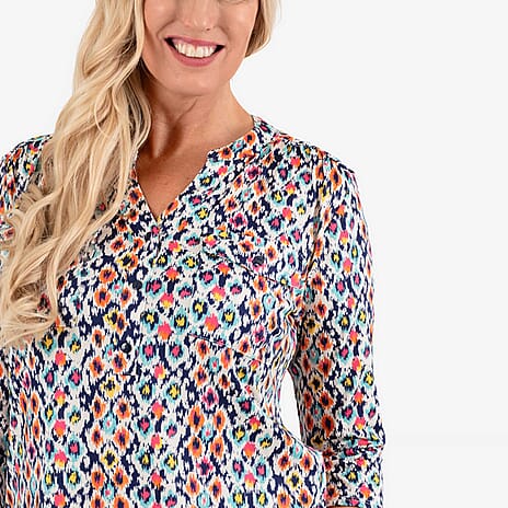 Classic  Blouse (Size - 12) - Multi Color