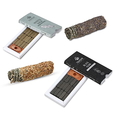 5th Season Incense Bricks - Smudge Combo- 31 Bricks - 2 Smudge Sticks - Set of 4 Fragrances