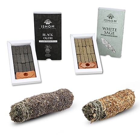 5th Season Incense Bricks - Smudge Combo- 31 Bricks - 2 Smudge Sticks - Set of 4 Fragrances