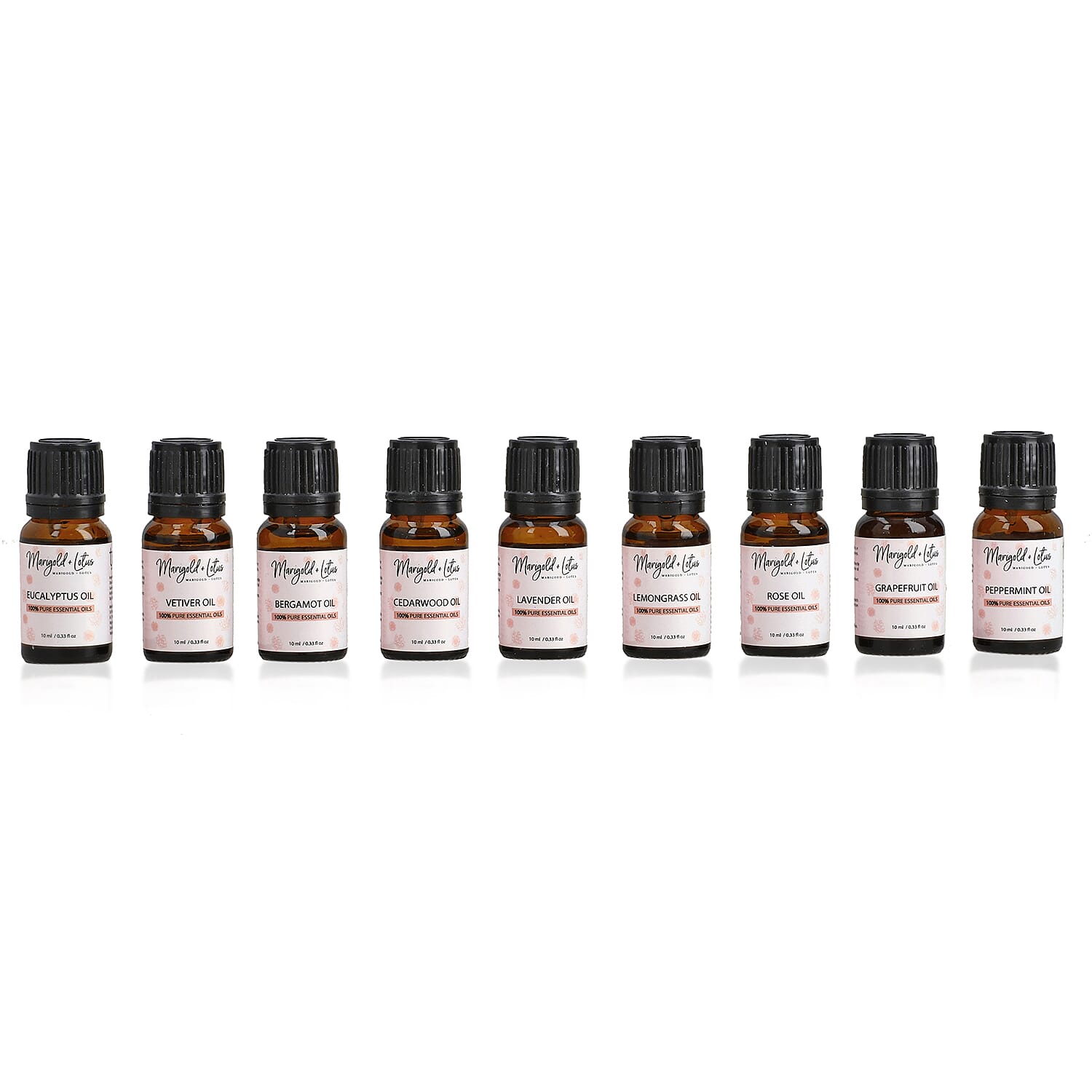 Marigold & Lotus - Set of 18 Premium Aroma Essential Oils, Aromatic Blends Marigold & Lotus - Set of 18 Premium Aroma Essential Oils, Aromatic Blends