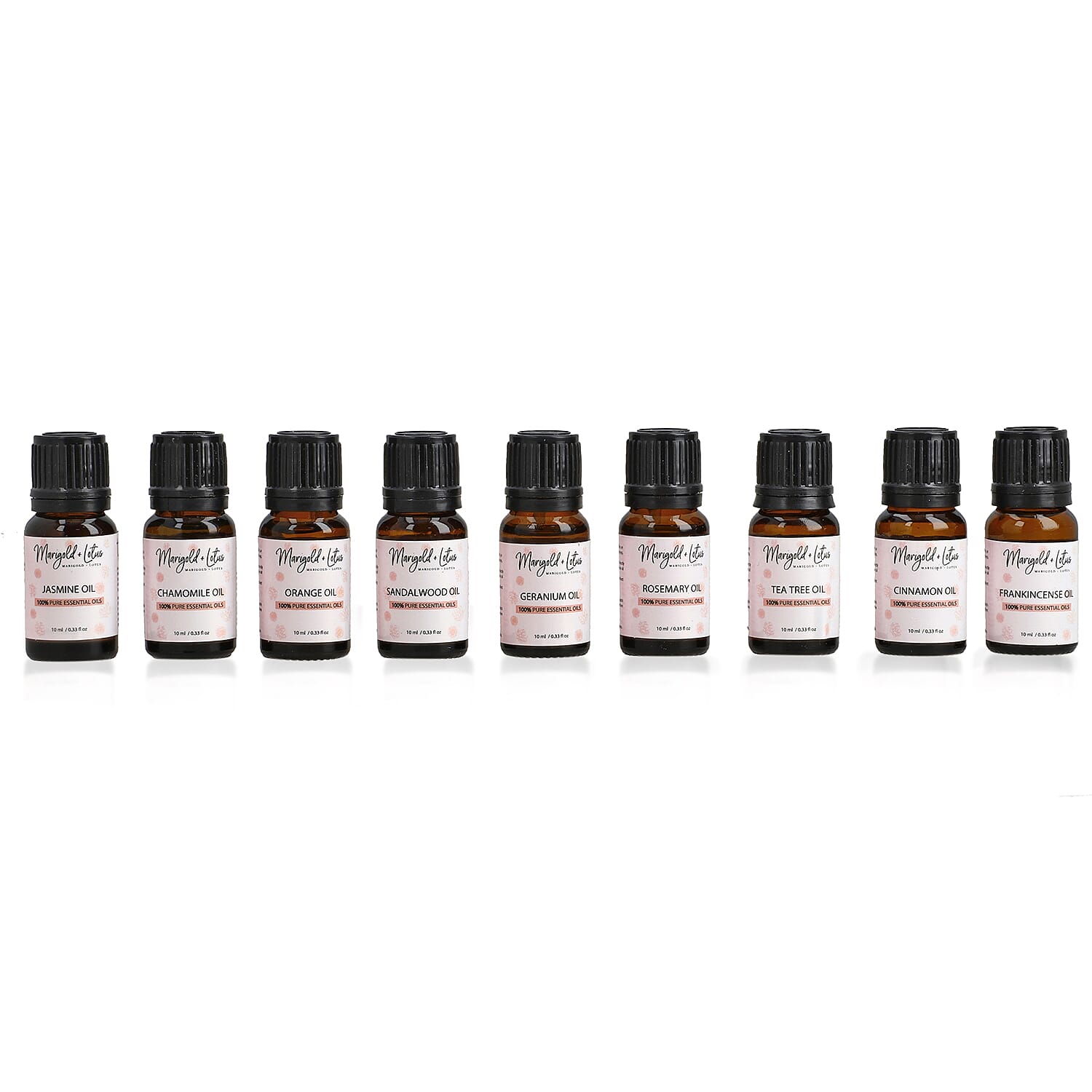 Marigold & Lotus - Set of 18 Premium Aroma Essential Oils, Aromatic Blends Marigold & Lotus - Set of 18 Premium Aroma Essential Oils, Aromatic Blends