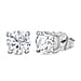Moissanite Solitaire Stud Earrings in Rhodium Overlay Sterling Silver 1.88 Ct.