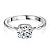 Moissanite Solitaire Ring in Sterling Silver