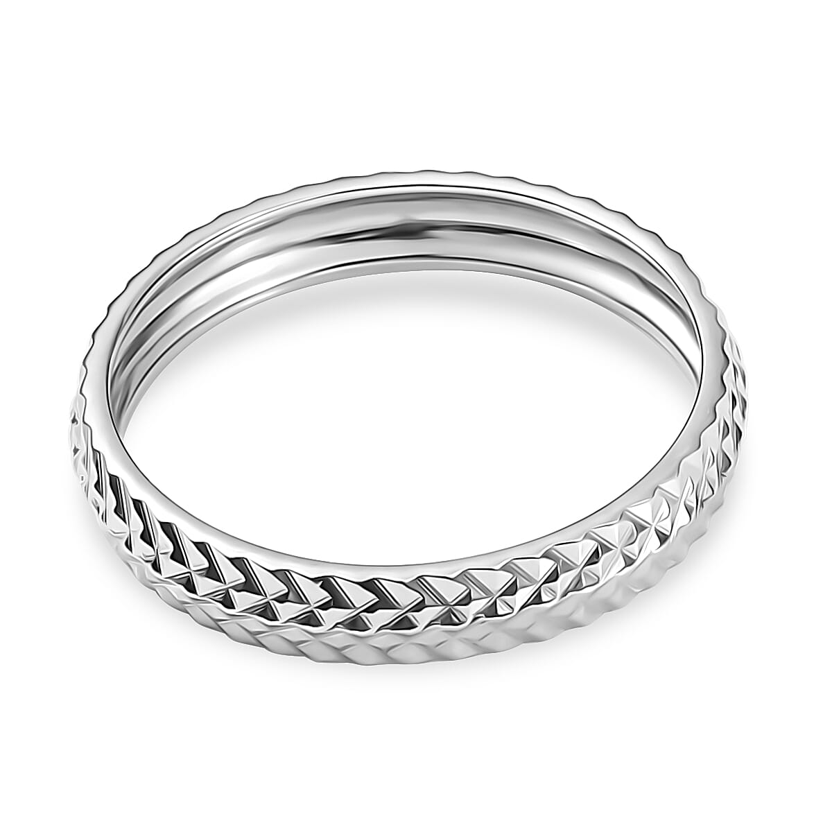 Biggest Platinum Birthday Deal Offer - One Time Deal - 950 Platinum Diamond Cut Band Ring