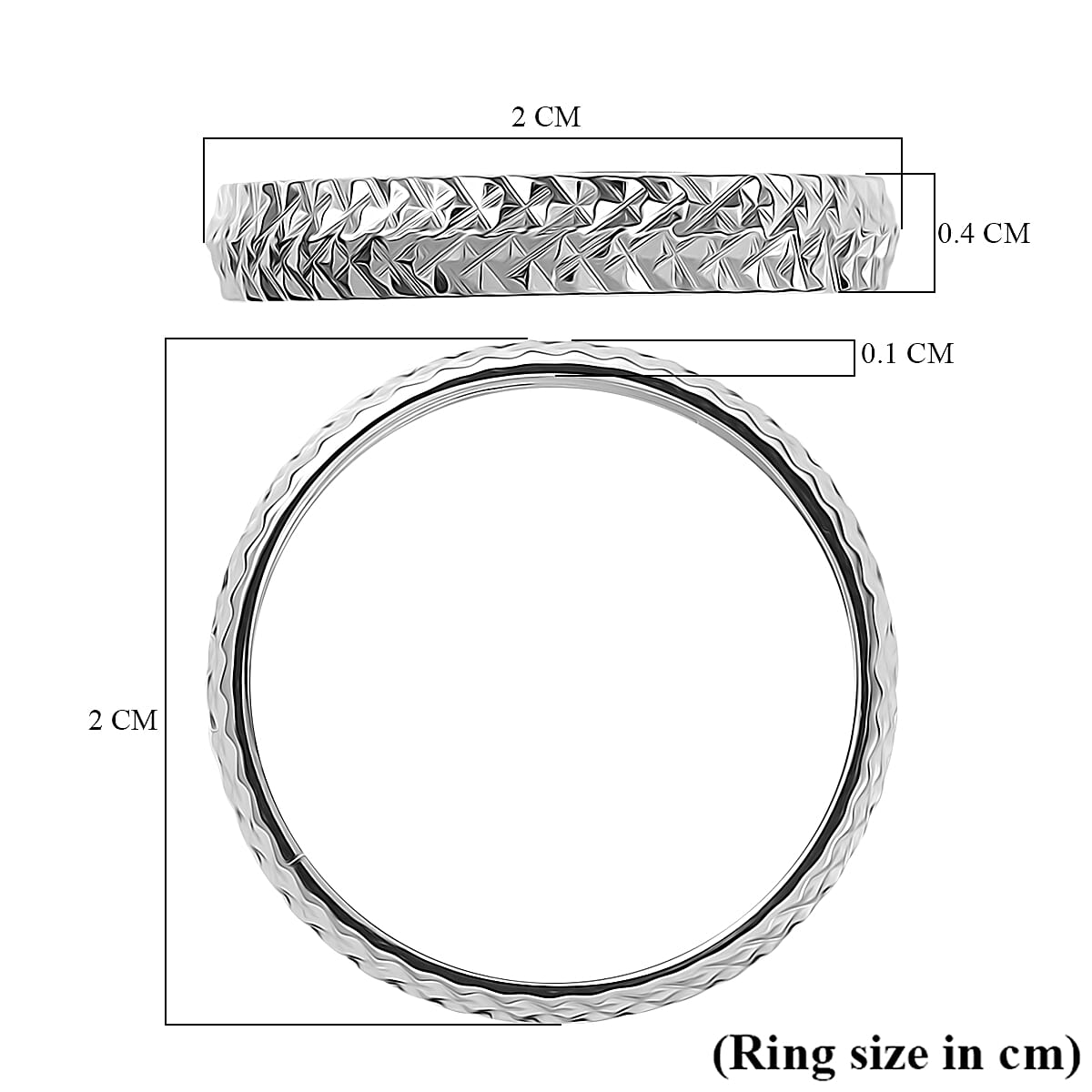 Biggest Platinum Birthday Deal Offer - One Time Deal - 950 Platinum Diamond Cut Band Ring