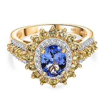 https://tjcuk.sirv.com/Products/80/5/8054619/Tanzanite-Yellow-Sapphire-White-Zircon-Cluster-Ring-in-18K-Vermeil-Yel_8054619.jpg?w=342&h=342