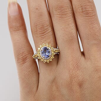https://tjcuk.sirv.com/Products/80/5/8054619/Tanzanite-Yellow-Sapphire-White-Zircon-Cluster-Ring-in-18K-Vermeil-Yel_8054619_2.jpg?w=342&h=342