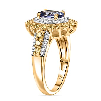 https://tjcuk.sirv.com/Products/80/5/8054619/Tanzanite-Yellow-Sapphire-White-Zircon-Cluster-Ring-in-18K-Vermeil-Yel_8054619_3.jpg?w=342&h=342