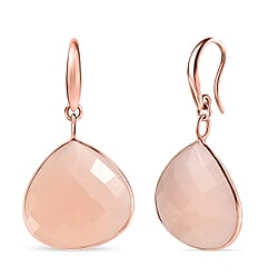 Green Onyx J Hoop Earrings in Yellow Gold Plated Sterling Silver 28.00 Ct.