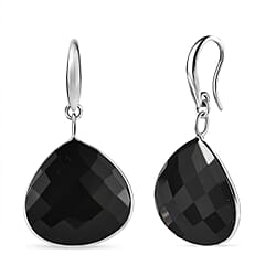 Green Onyx J Hoop Earrings in Yellow Gold Plated Sterling Silver 28.00 Ct.