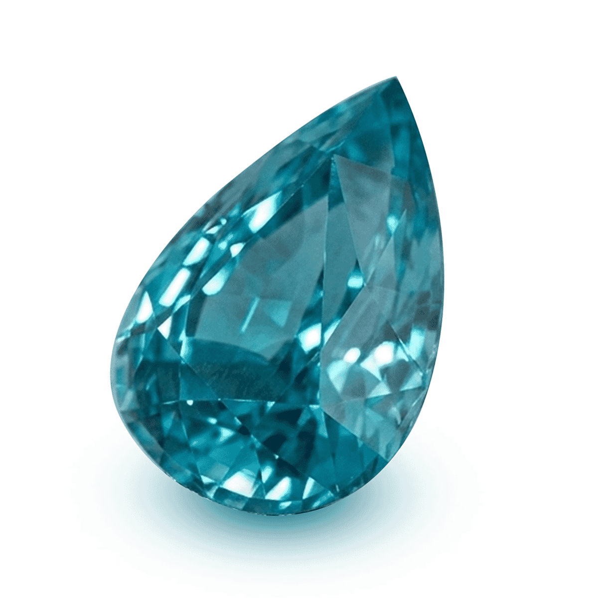 AAAA Blue Zircon Pear Shape Gemstone 4.51 Ct.