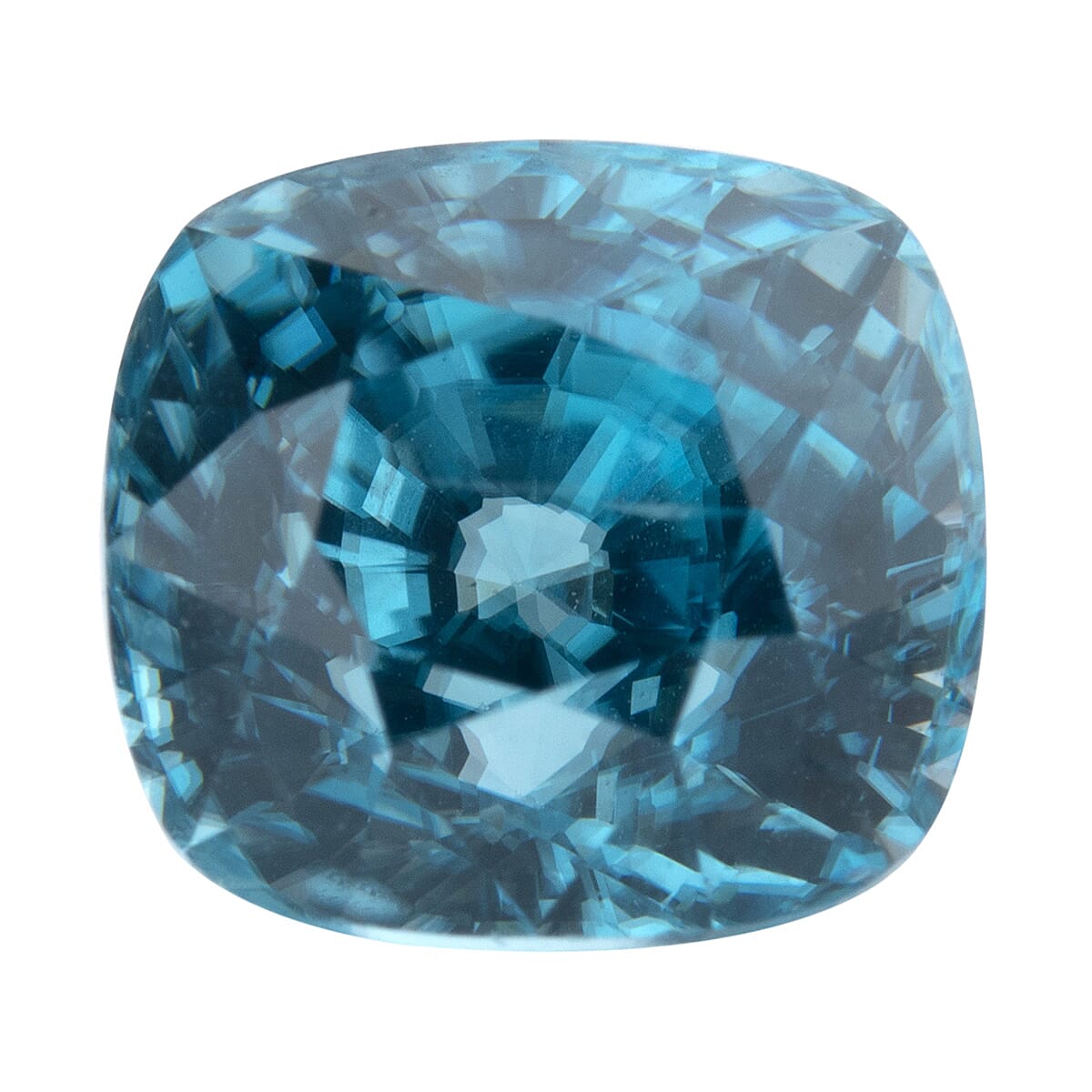 AAAA Blue Zircon Cushion Cut Gemstone 4.75 Ct.