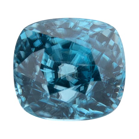 AAAA Blue Zircon Cushion Cut Gemstone 4.75 Ct.