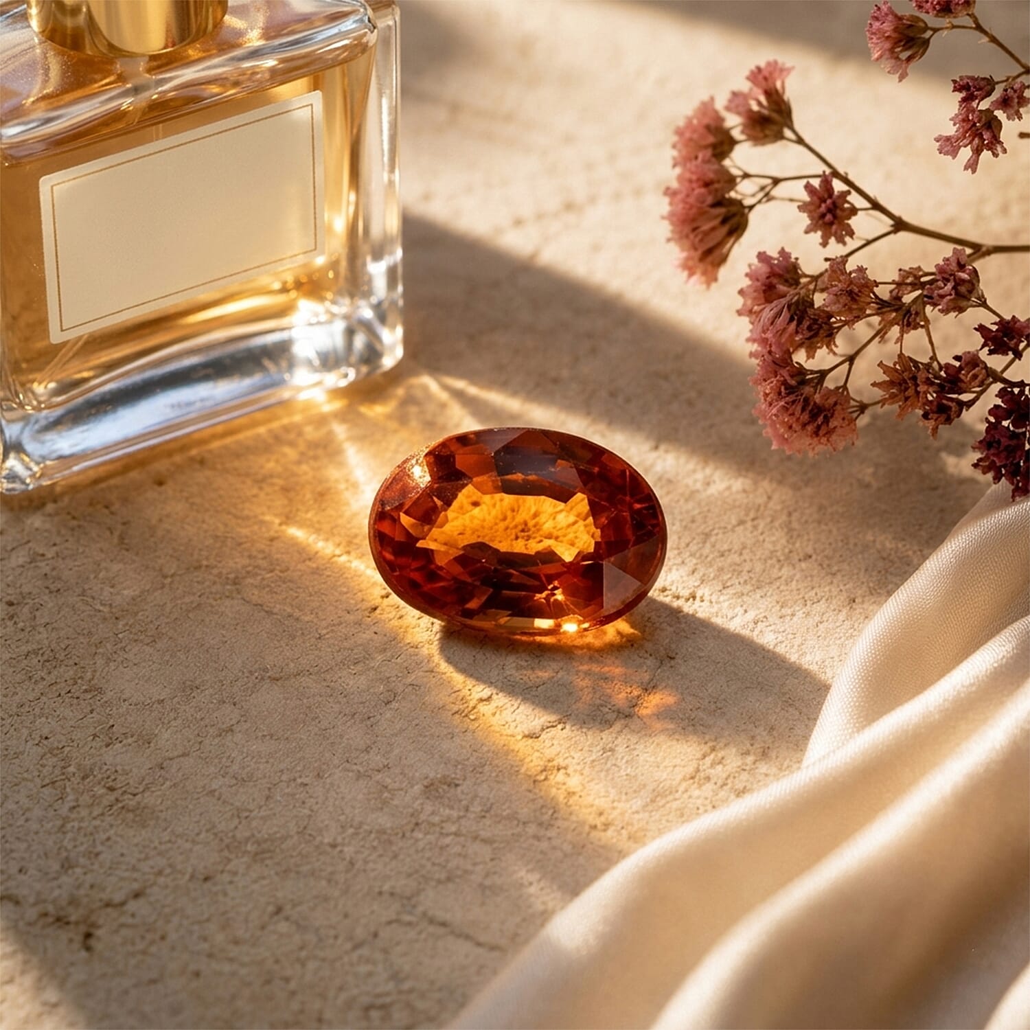 AAA Orange Sapphire Oval Shape Gemstone 1.18 Ct.