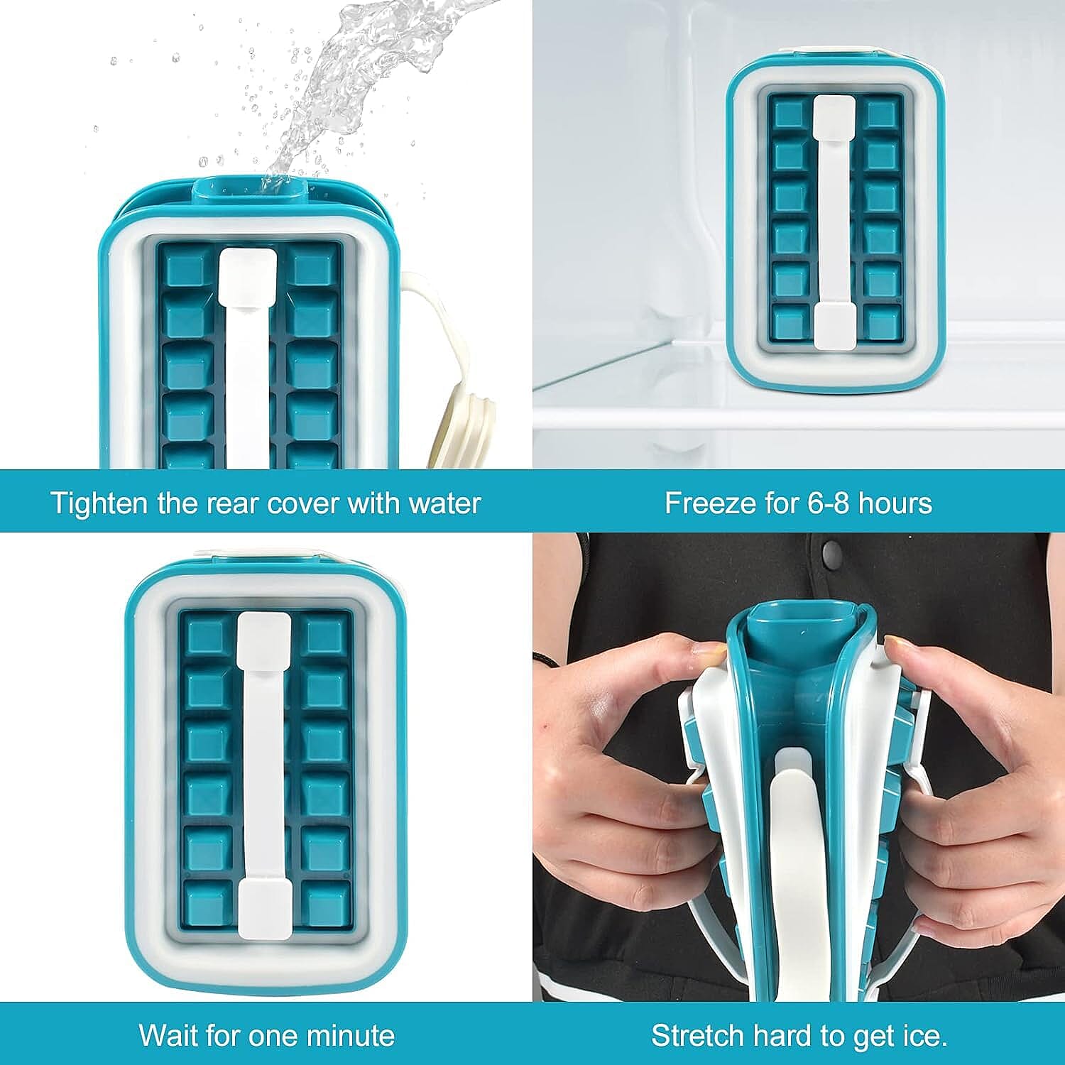 Linea Ice Cube Mould 100% Water Tight and No Spills Silicone Ice Trays