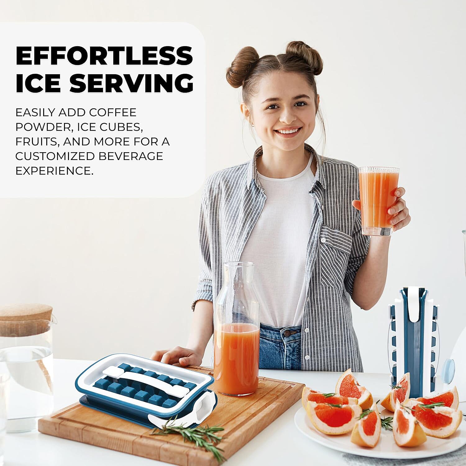 Linea Ice Cube Mould 100% Water Tight and No Spills Silicone Ice Trays