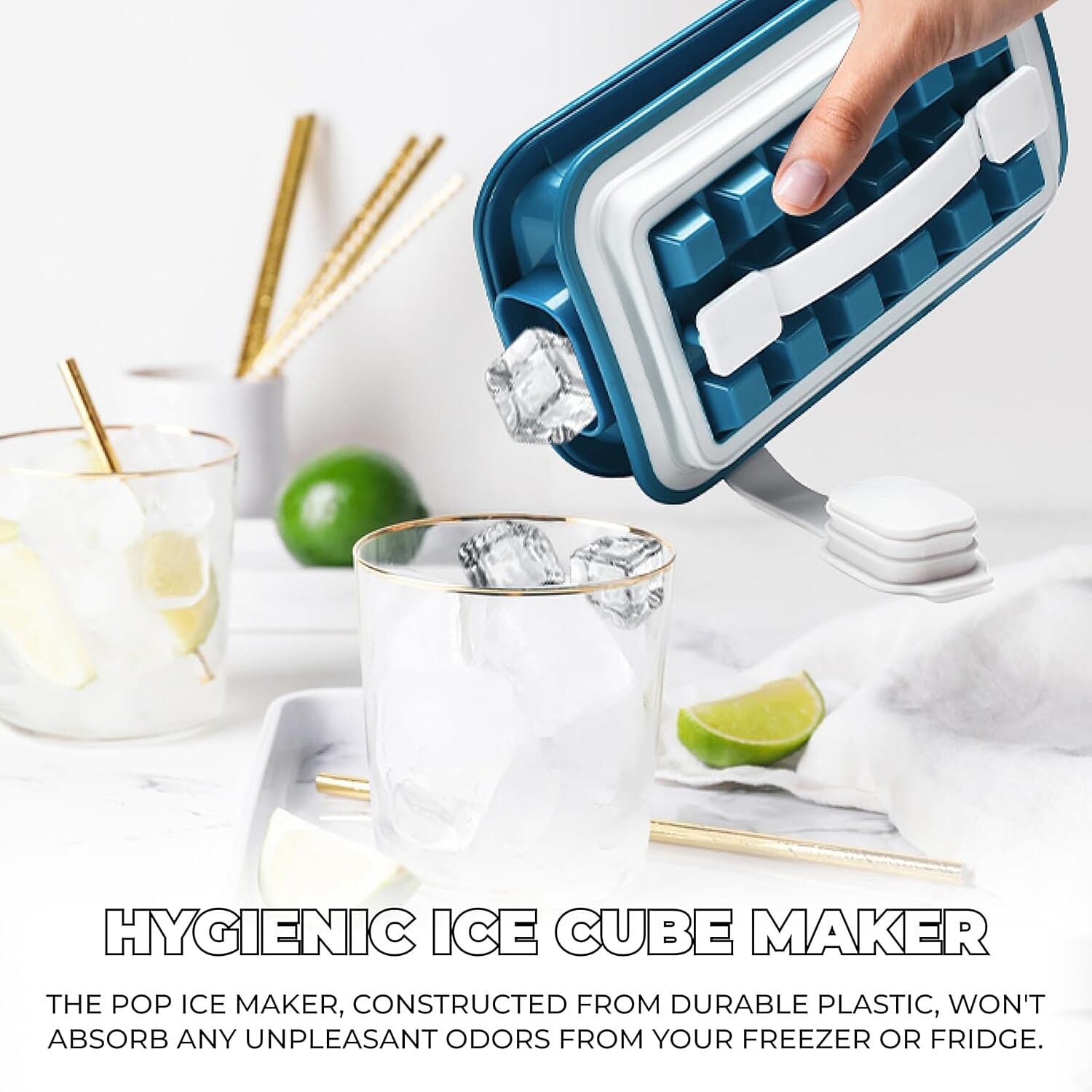 Linea Ice Cube Mould 100% Water Tight and No Spills Silicone Ice Trays