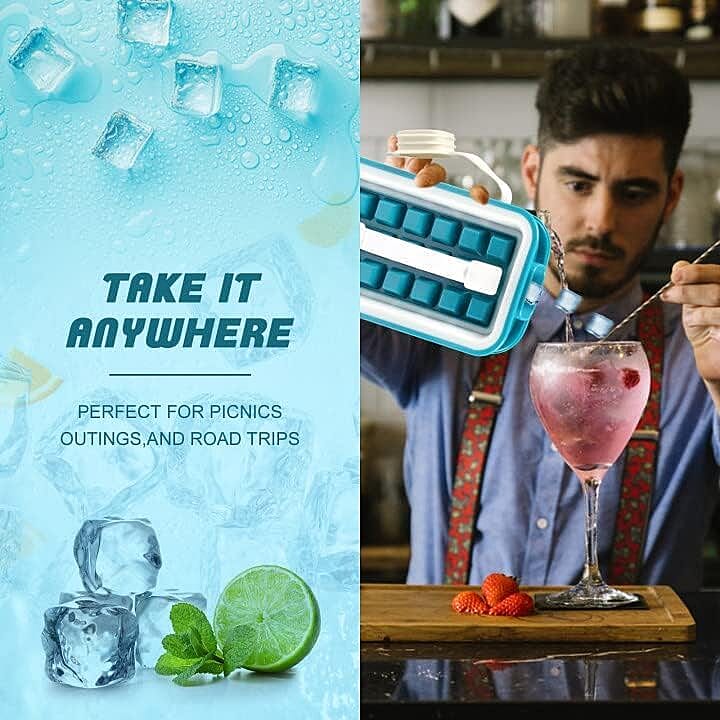 Linea Ice Cube Mould 100% Water Tight and No Spills Silicone Ice Trays