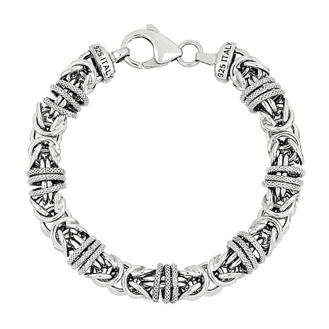 La Bella - Fine Italian Jewellery - Handmade Sterling Silver Bracelet (Size - 7.5) with Lobster Clasp 23.50 Gram