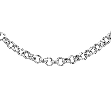 9K White Gold Belcher Chain (Size - 20) with Lobster Clasp, Gold Wt. 4.80 Gms.