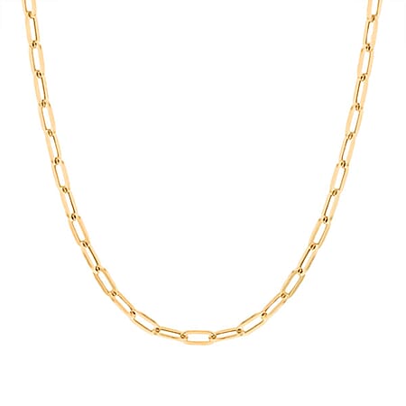 9K Yellow Gold Paper Clip Chain (Size - 20) with Lobster Clasp, Gold Wt. 9.10 Gms.
