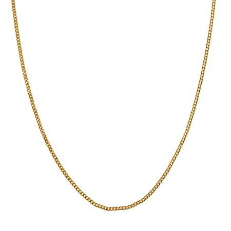Ottoman Treasures - 9K Yellow Gold Curb Necklace with Spring Ring Clasp